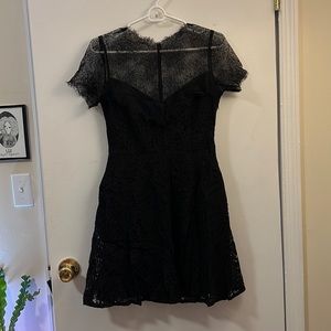 French black lace dress, size small.